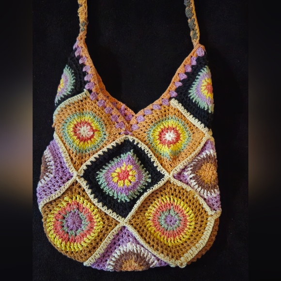 Urban Outfitters Handbags - Urban Outfitters Boho Colorful Crochet Shoulder/Crossbody Bag